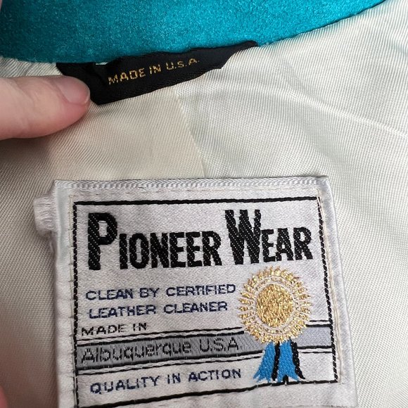 Vintage Suede Leather Fringe Jacket Western Boho Coat Blazer Festival Bohemian - Picture 5 of 9